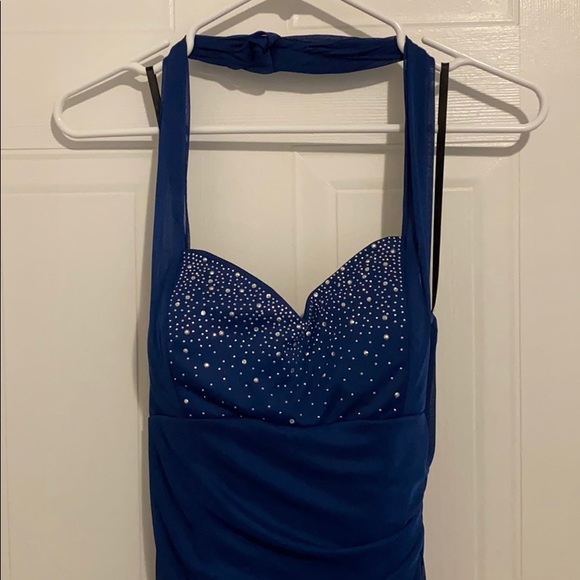 Long Halter Prom Dress - Picture 2 of 6